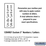 Salsbury Industries 1204REF reflective vinyl custom numbers