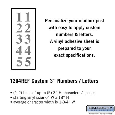 Salsbury Industries 1204REF custom numbers in satin stainless, additional view