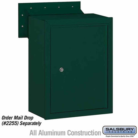 Salsbury Industries 2256GRN green receptacle option for mail drop
