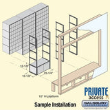 Salsbury Industries 2272P Parcel Locker 2 Doors Private Access in Aluminum