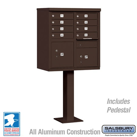Salsbury Industries 3308BRZ-U cluster box usps access, additional view