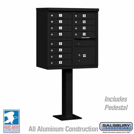 Salsbury Industries 3312BLK-U black cluster box usps access