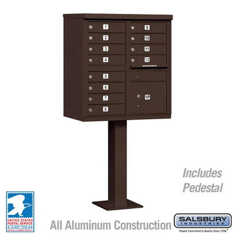 Salsbury Industries 3312BRZ-U bronze cluster box usps access