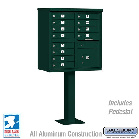 Salsbury Industries 3312GRN-U cluster box usps access, additional view