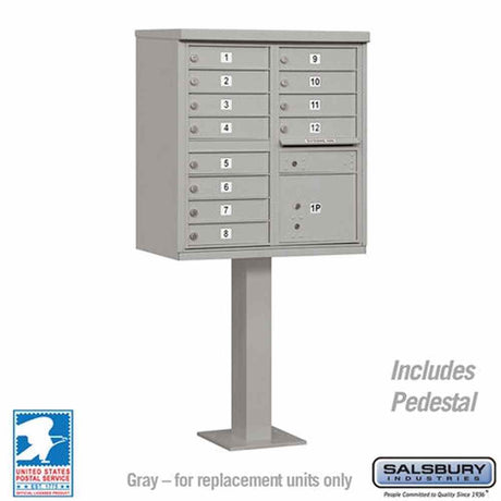 Salsbury Industries 3312GRY-U gray cluster box usps access