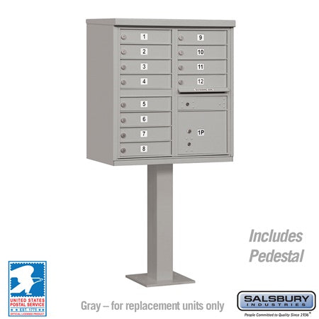 Salsbury Industries 3312GRY-U cluster box usps access, additional view