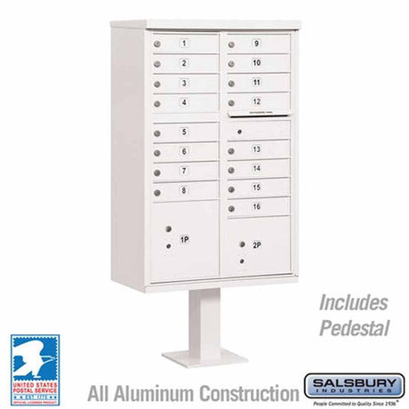 Salsbury Industries 3316WHT-U white cluster box usps access