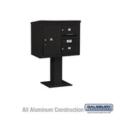 Salsbury Industries 3406D-02BLK black pedestal mailbox