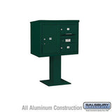 Salsbury Industries 3406D-02GRN green pedestal mailbox