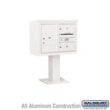 Salsbury Industries 3406D-02WHT white pedestal mailbox