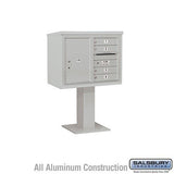 Salsbury Industries 3406D-04GRY gray pedestal mailbox