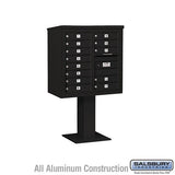 Salsbury Industries 3408D-13BLK black pedestal mailbox
