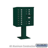 Salsbury Industries 3408D-13GRN green pedestal mailbox