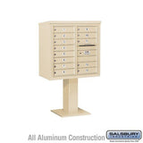 Salsbury Industries 3408D-13SAN sandstone pedestal mailbox