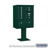 Salsbury Industries 3410DA-10GRN green pedestal mailbox