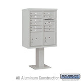 Salsbury Industries 3410DA-10GRY gray pedestal mailbox