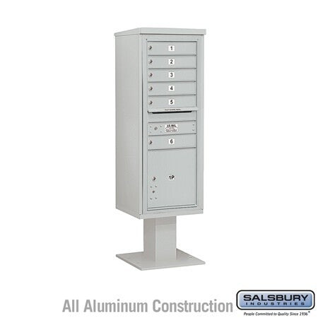 Salsbury Industries 3413S-06GRY gray pedestal mailbox