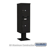 Salsbury Industries 3414S-2PBLK black pedestal mailbox