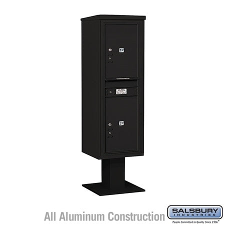 Salsbury Industries 3414S-2PBLK black pedestal mailbox