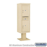 Salsbury Industries 3414S-2PSAN sandstone pedestal mailbox
