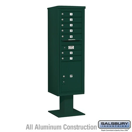 Salsbury Industries 3415S-07GRN green pedestal mailbox