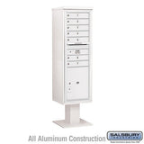Salsbury Industries 3415S-07WHT white pedestal mailbox