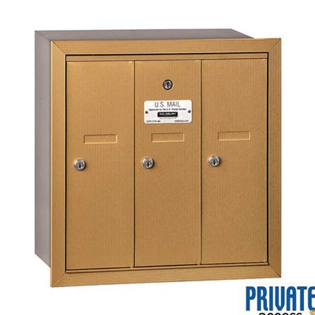 Salsbury Industries 3503BRP brass vertical mailbox private access