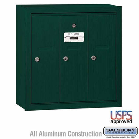 Salsbury Industries 3503GSU green vertical mailbox usps access