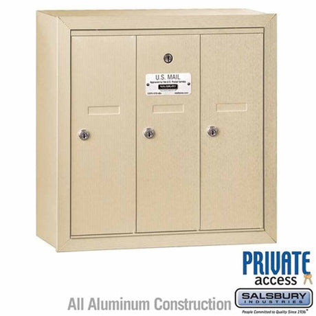 Salsbury Industries 3503SSP sandstone vertical mailbox private access