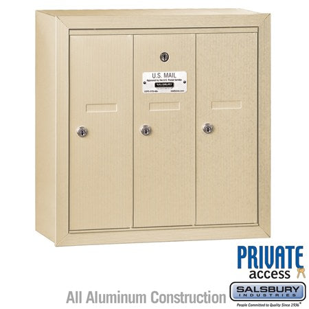 Salsbury Industries 3503SSP vertical mailbox private access in satin stainless, additional view