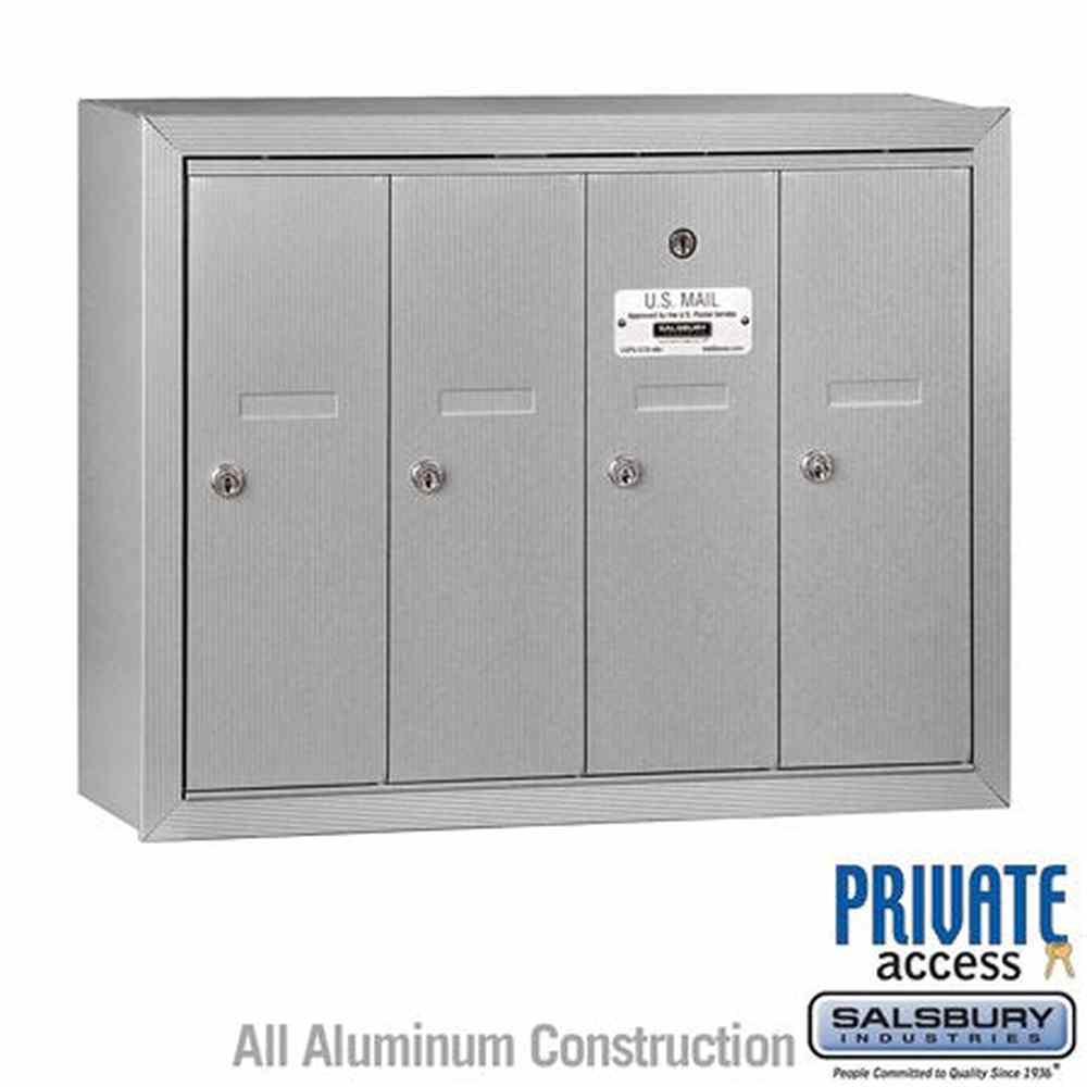 Salsbury Industries 3504ASP aluminum vertical mailbox private access