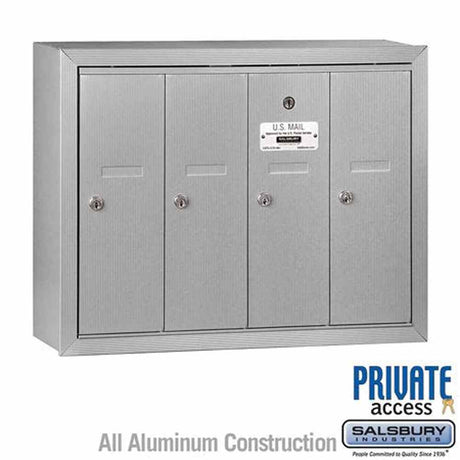 Salsbury Industries 3504ASP aluminum vertical mailbox private access