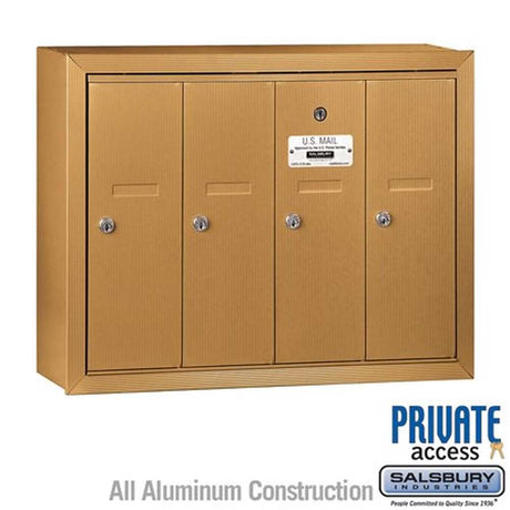 Salsbury Industries 3504BSP brass vertical mailbox private access