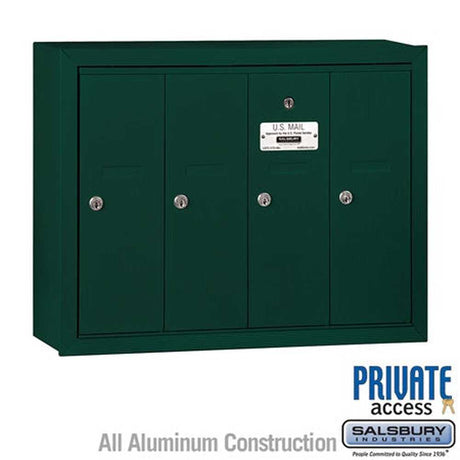 Salsbury Industries 3504GSP green vertical mailbox private access
