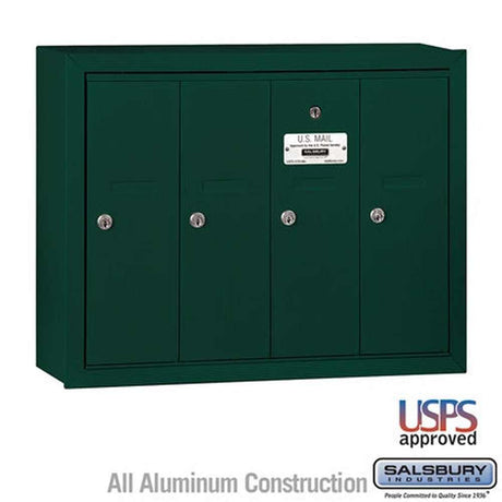Salsbury Industries 3504GSU green vertical mailbox usps access