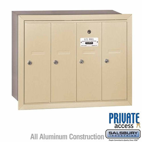 Salsbury Industries 3504SRP sandstone vertical mailbox private access