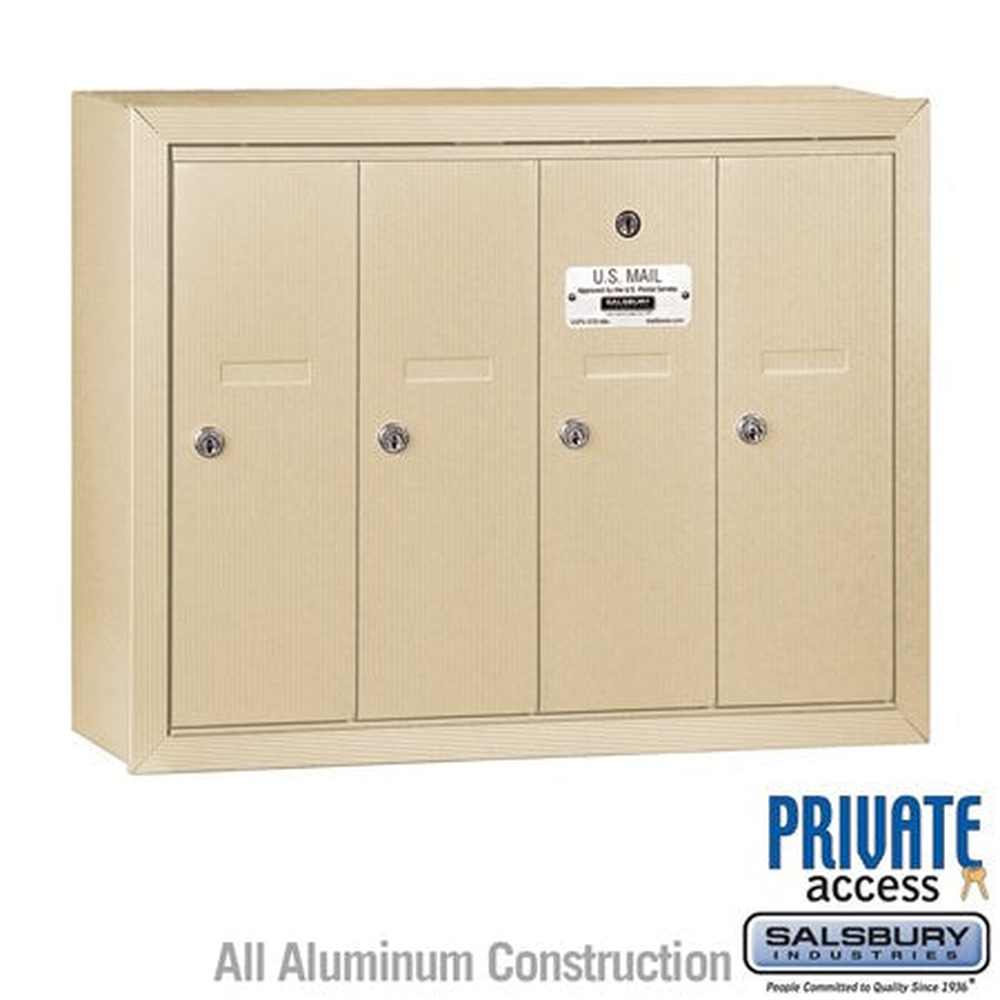 Salsbury Industries 3504SSP sandstone vertical mailbox private access