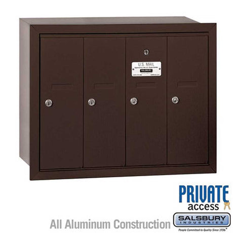 Salsbury Industries 3504ZRP bronze vertical mailbox private access