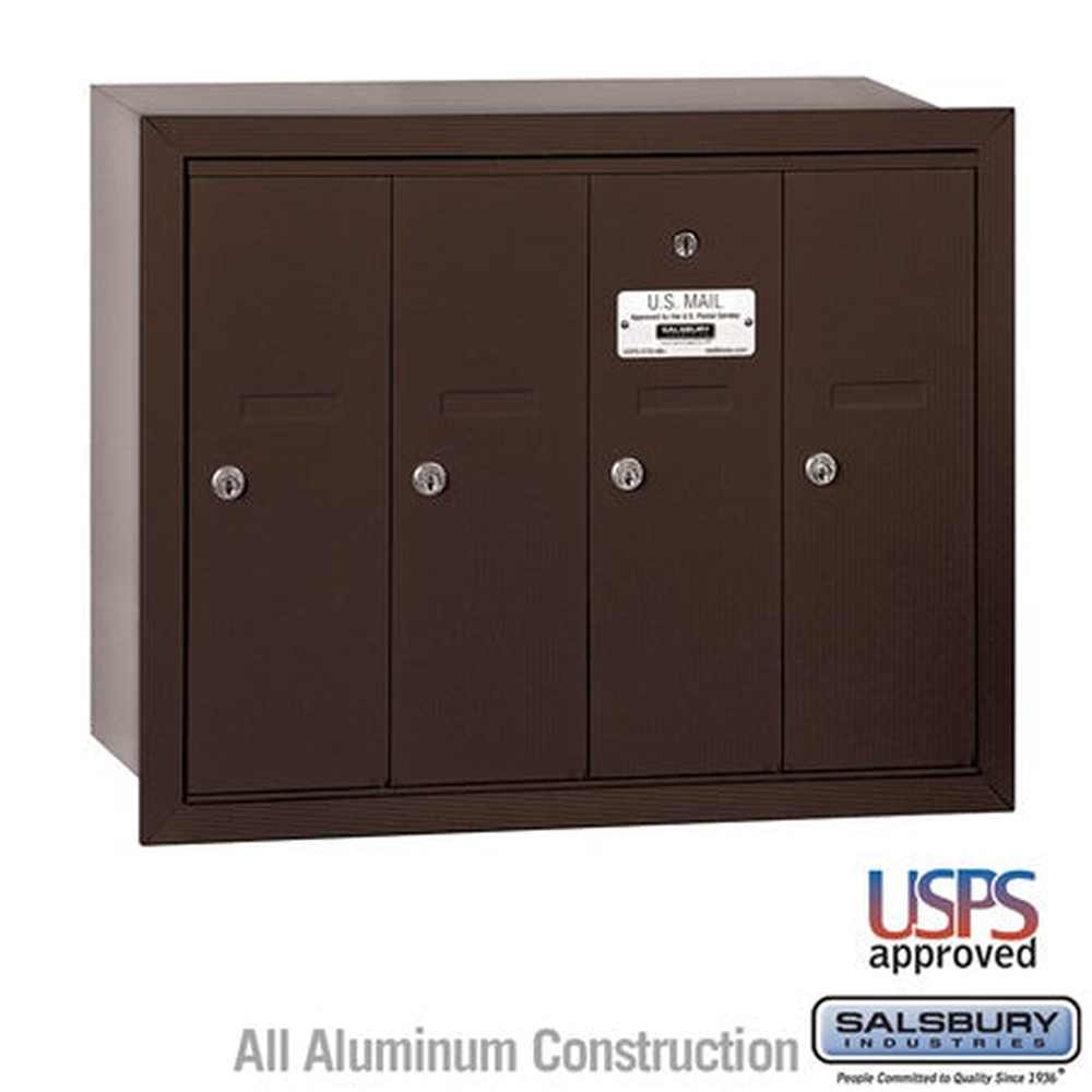 Salsbury Industries 3504ZRU bronze vertical mailbox usps access