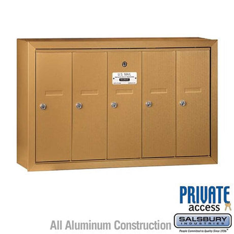 Salsbury Industries 3505BSP brass vertical mailbox private access