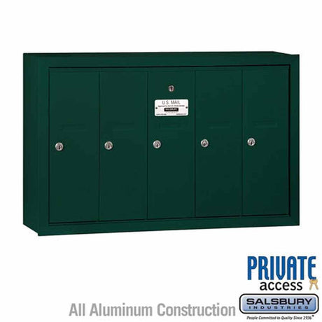 Salsbury Industries 3505GSP green vertical mailbox private access
