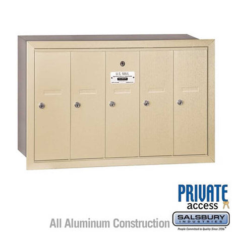 Salsbury Industries 3505SRP sandstone vertical mailbox private access