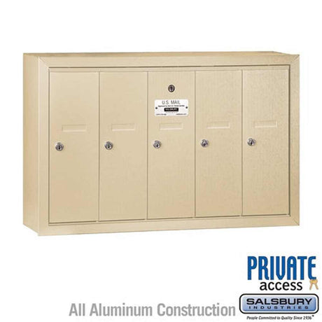 Salsbury Industries 3505SSP sandstone vertical mailbox private access
