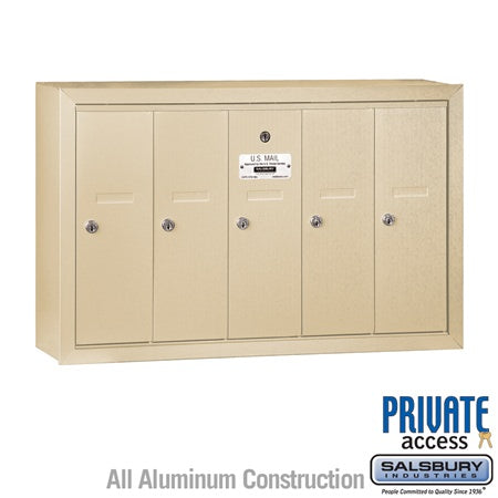 Salsbury Industries 3505SSP vertical mailbox private access in satin stainless, additional view