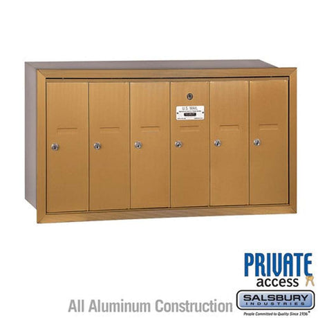 Salsbury Industries 3506BRP brass vertical mailbox private access