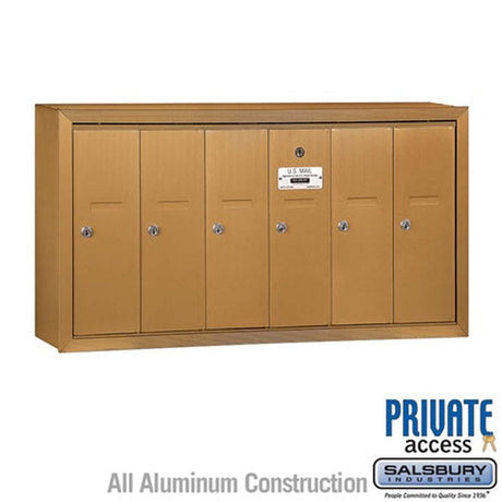 Salsbury Industries 3506BSP brass vertical mailbox private access