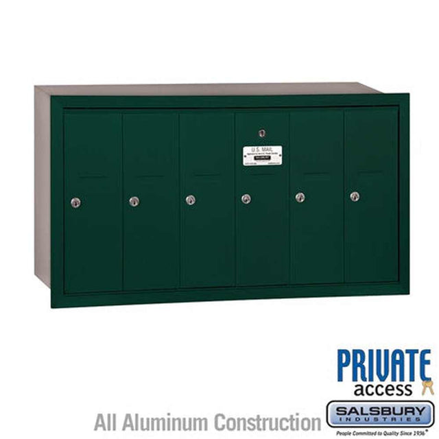 Salsbury Industries 3506GRP green vertical mailbox private access