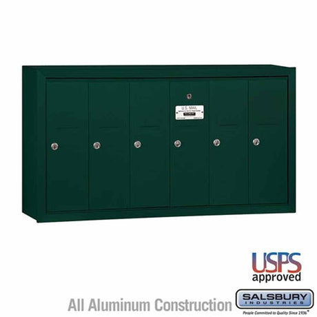 Salsbury Industries 3506GSU green vertical mailbox usps access