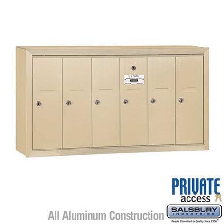 Salsbury Industries 3506SSP sandstone vertical mailbox private access