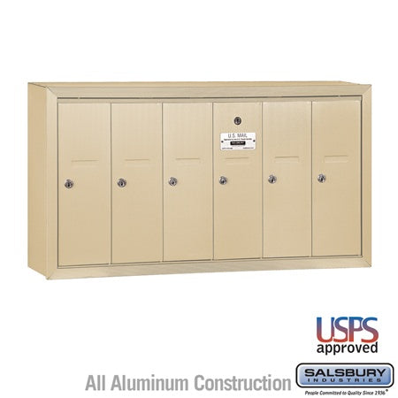 Salsbury Industries 3506SSU vertical mailbox usps access in satin stainless, additional view